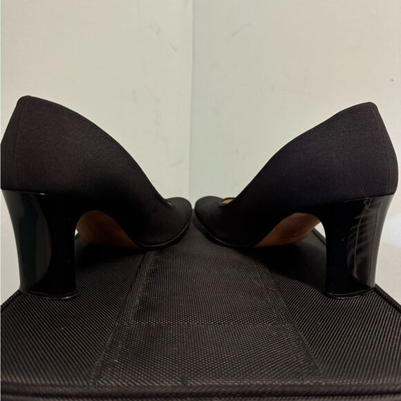 Dreamer Black Square Toe Block Heels – Retro Pumps – Women’s Size 8N - Picture 2 of 6